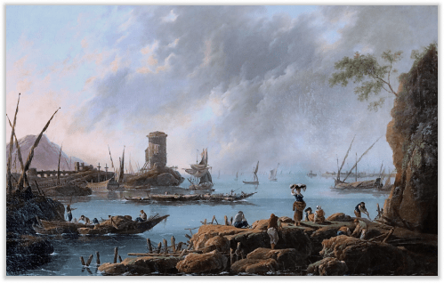 Vue d'un port imaginaire, Jean Pillement, 1728-1808, Lyon